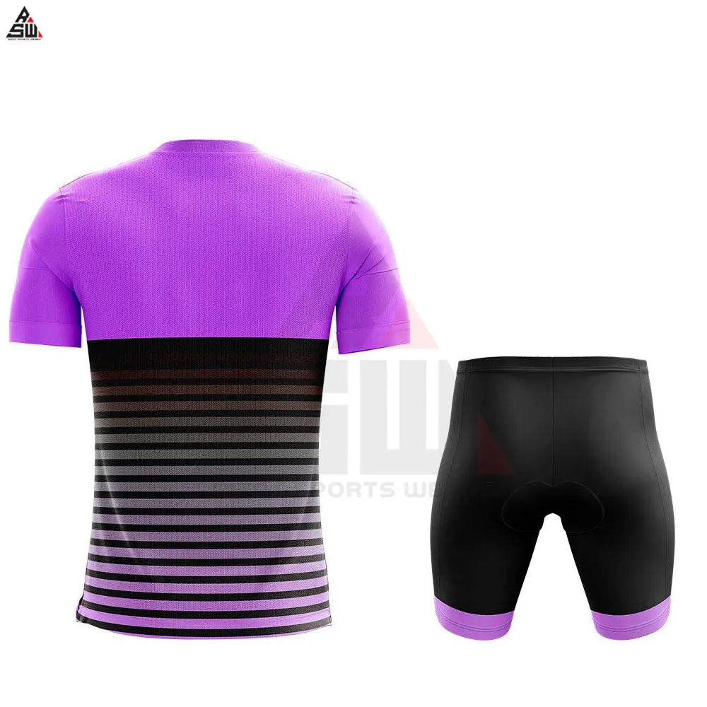 Adult Summer Custom Cycling Uniform Set, Pink 100% Polyester Breathable Cycling Jersey