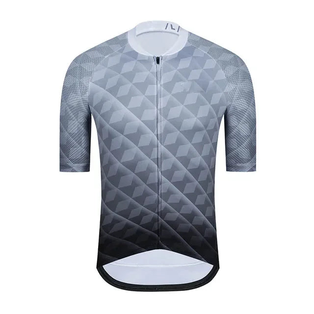 Custom Short Sleeve Full Zip Cycling Jersey, Breathable Bicycle Top with 3 Rear Pockets